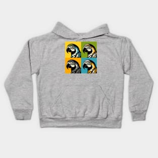 Pop Grey parrot Art - Cool Birds Kids Hoodie